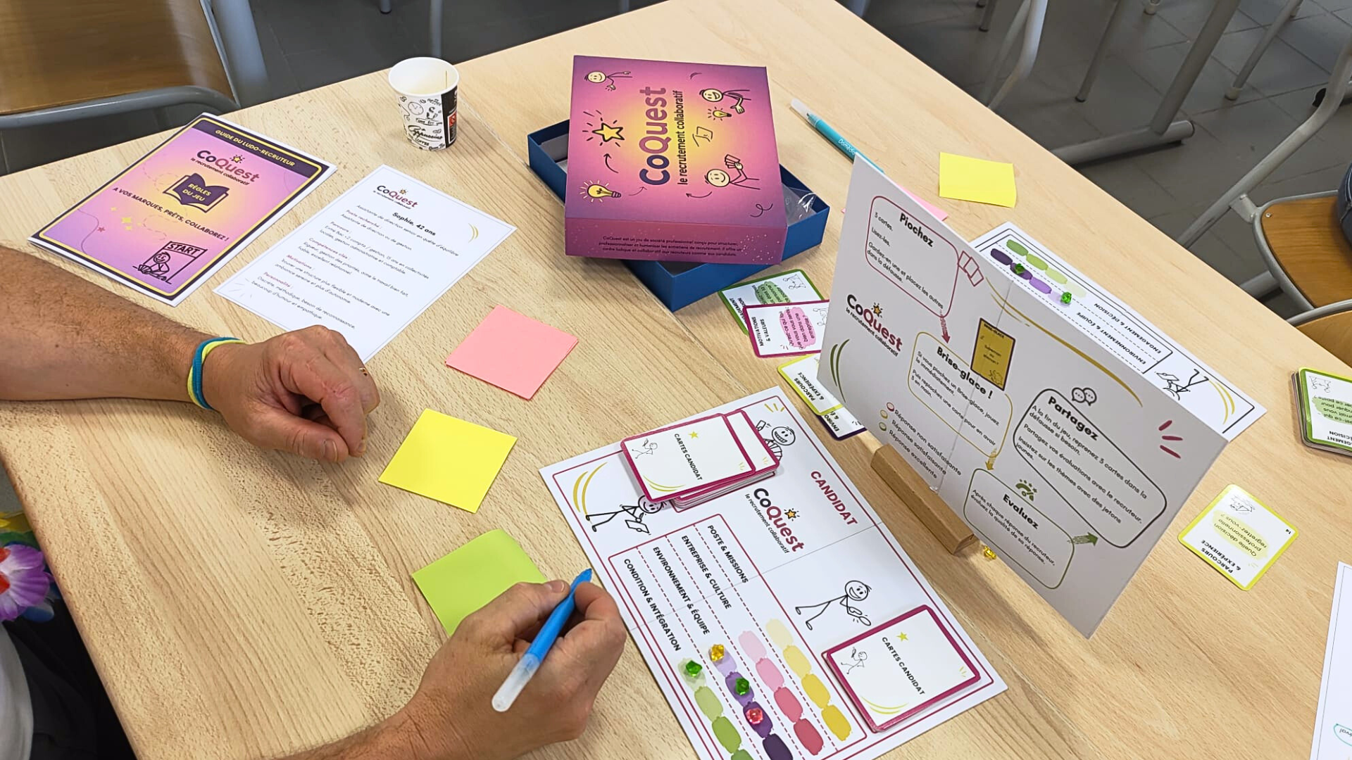 Atelier Kickstart CoQuest : formation avec le matériel de la boîte de jeu